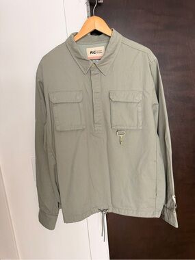 Reese Cooper RC Outdoor Supply Khaki Green Mens Large Over Shirt